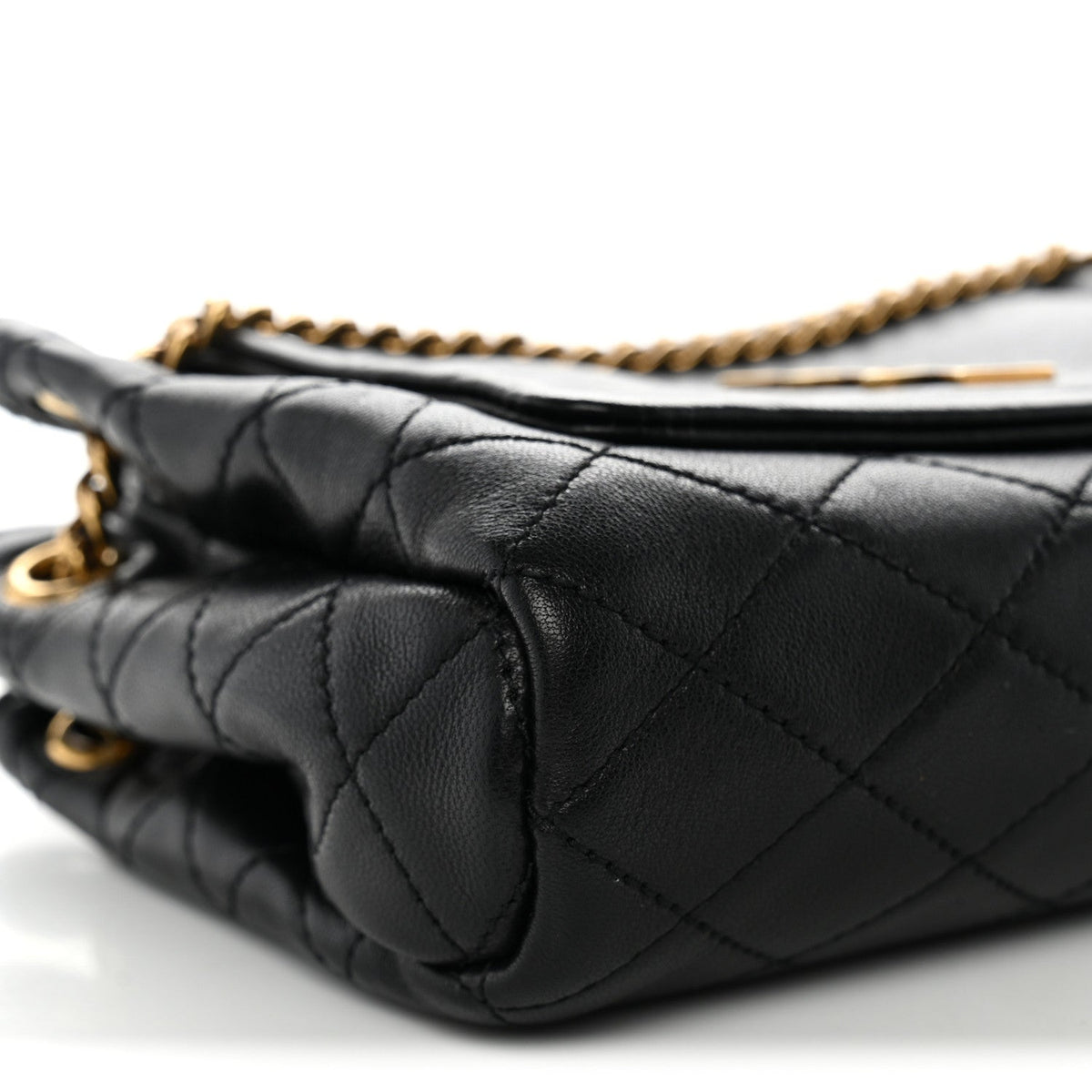 Mini Quilted Lambskin Handbag - Black