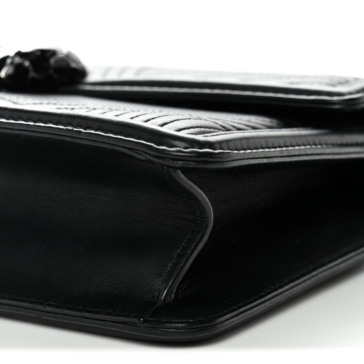 Quilted Calfskin Shoulder Bag - Black