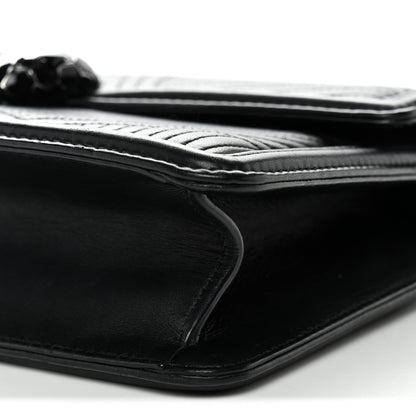 Quilted Calfskin Shoulder Bag - Black