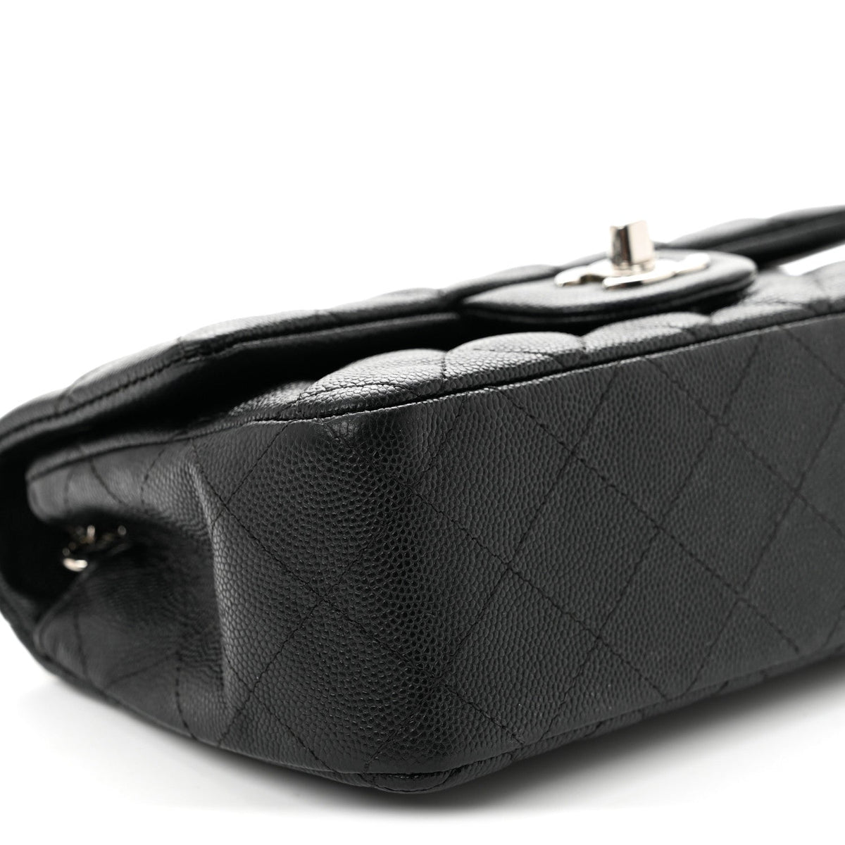 Mini Quilted Caviar Flap Shoulder Bag - Tan