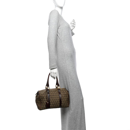 Zucchino Vitello Boston Mogano Panna Bru Handbag