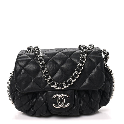 Mini Quilted Lambskin Handbag - Black