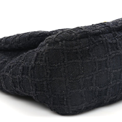 Medium Quilted Flap Shoulder Bag - Black