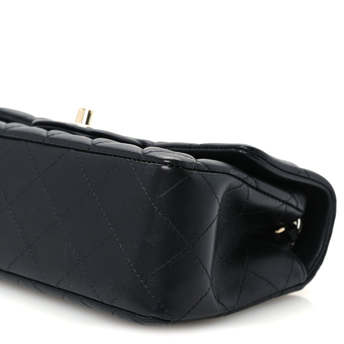 Mini Quilted Lambskin Flap Shoulder Bag - Tan