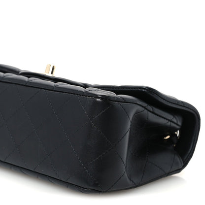 Mini Quilted Lambskin Flap Shoulder Bag - Tan