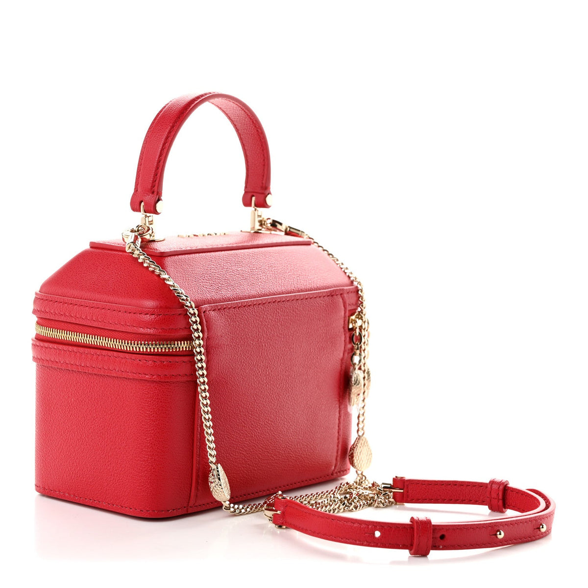 Calfskin Handbag - Red