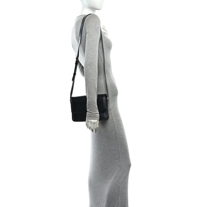 Medium Calfskin Satchel Bag - Black