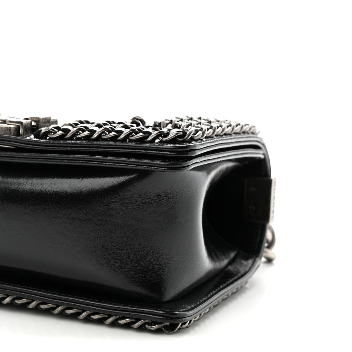 Small Quilted Calfskin Flap Shoulder Bag - Black