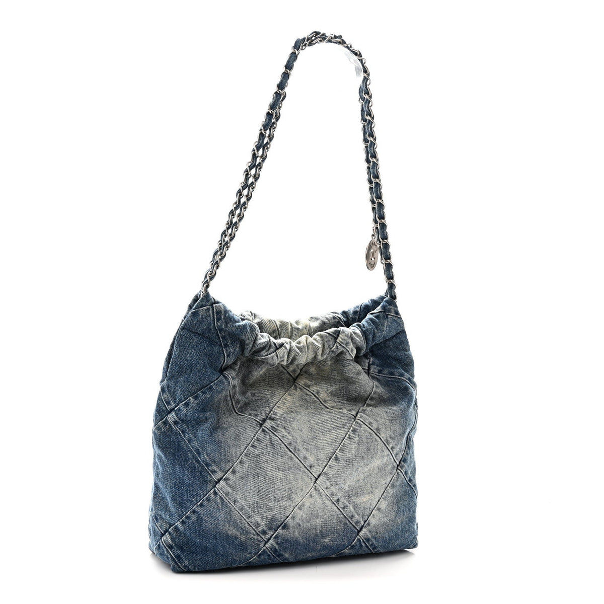 Small Quilted Handbag - Blue