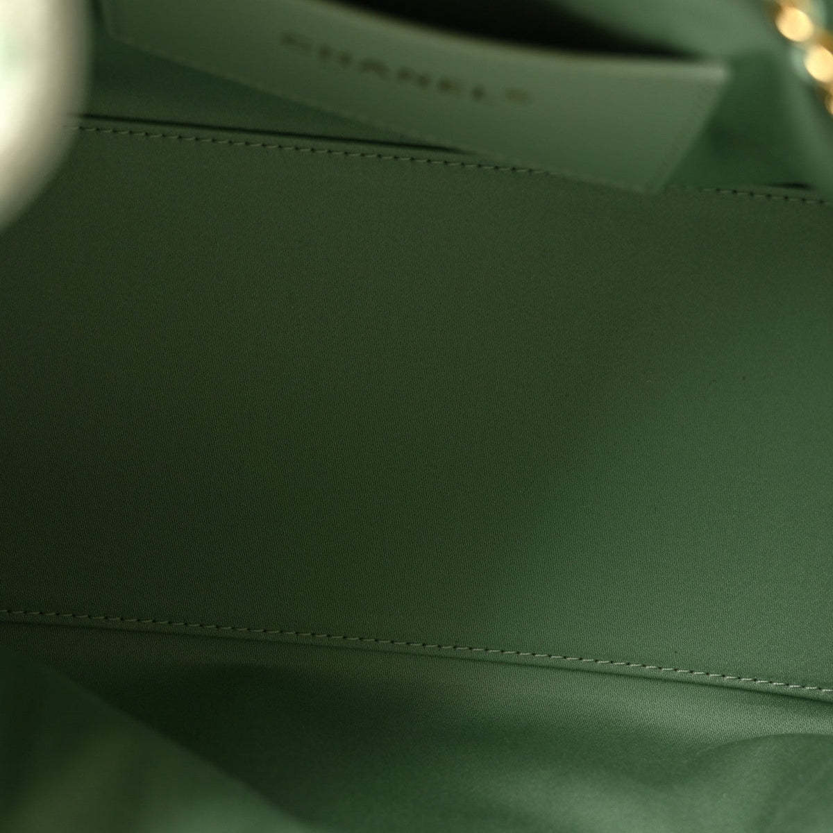 Small Quilted Caviar Handbag - Light Green