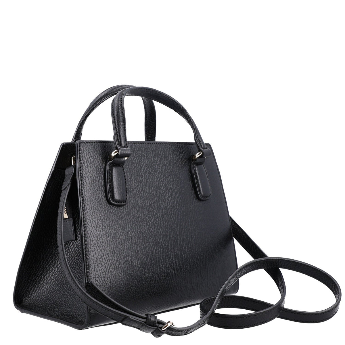 Medium Calfskin Satchel Bag - Black