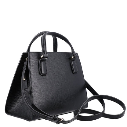 Medium Calfskin Satchel Bag - Black