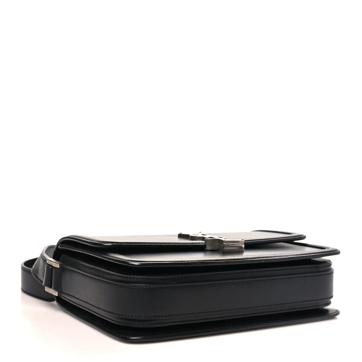 Medium Calfskin Satchel Bag - Black