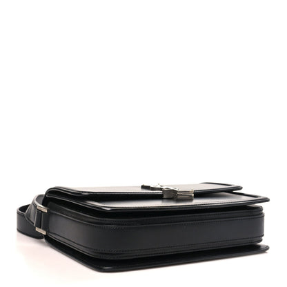 Medium Calfskin Satchel Bag - Black