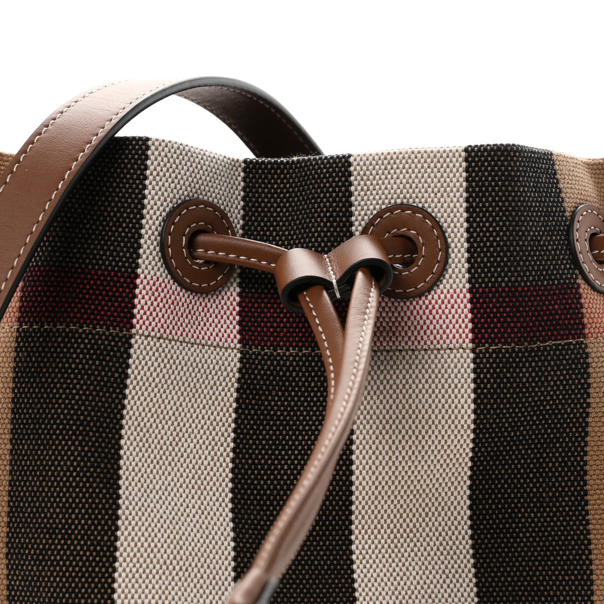 Small Canvas Bucket Bag - Brown