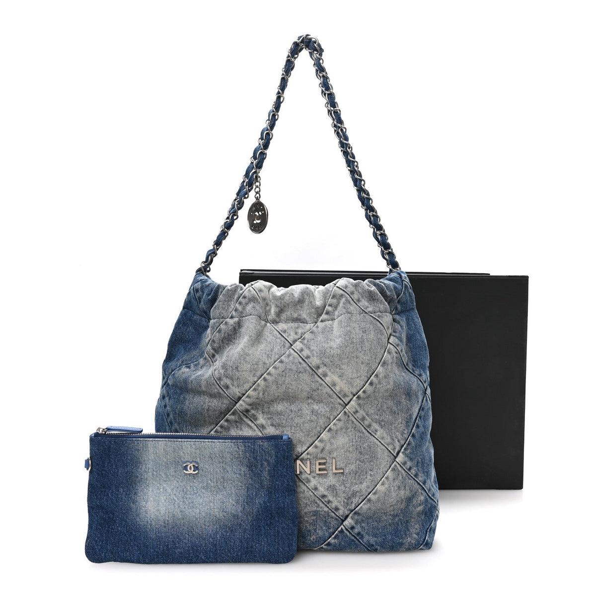 Small Quilted Handbag - Blue