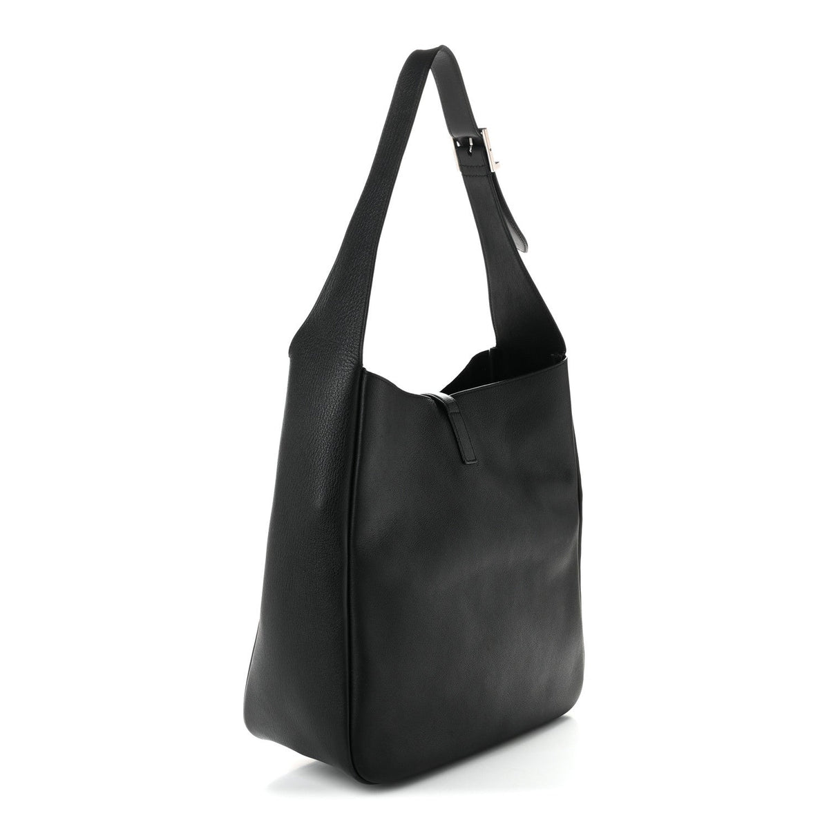 Large Calfskin Hobo Bag - Black