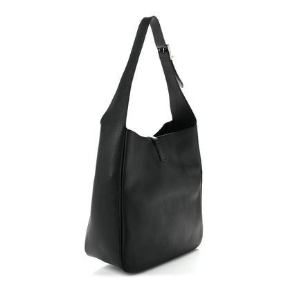 Large Calfskin Hobo Bag - Black