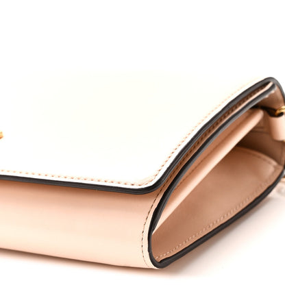 Calfskin Flap Shoulder Bag - Pink