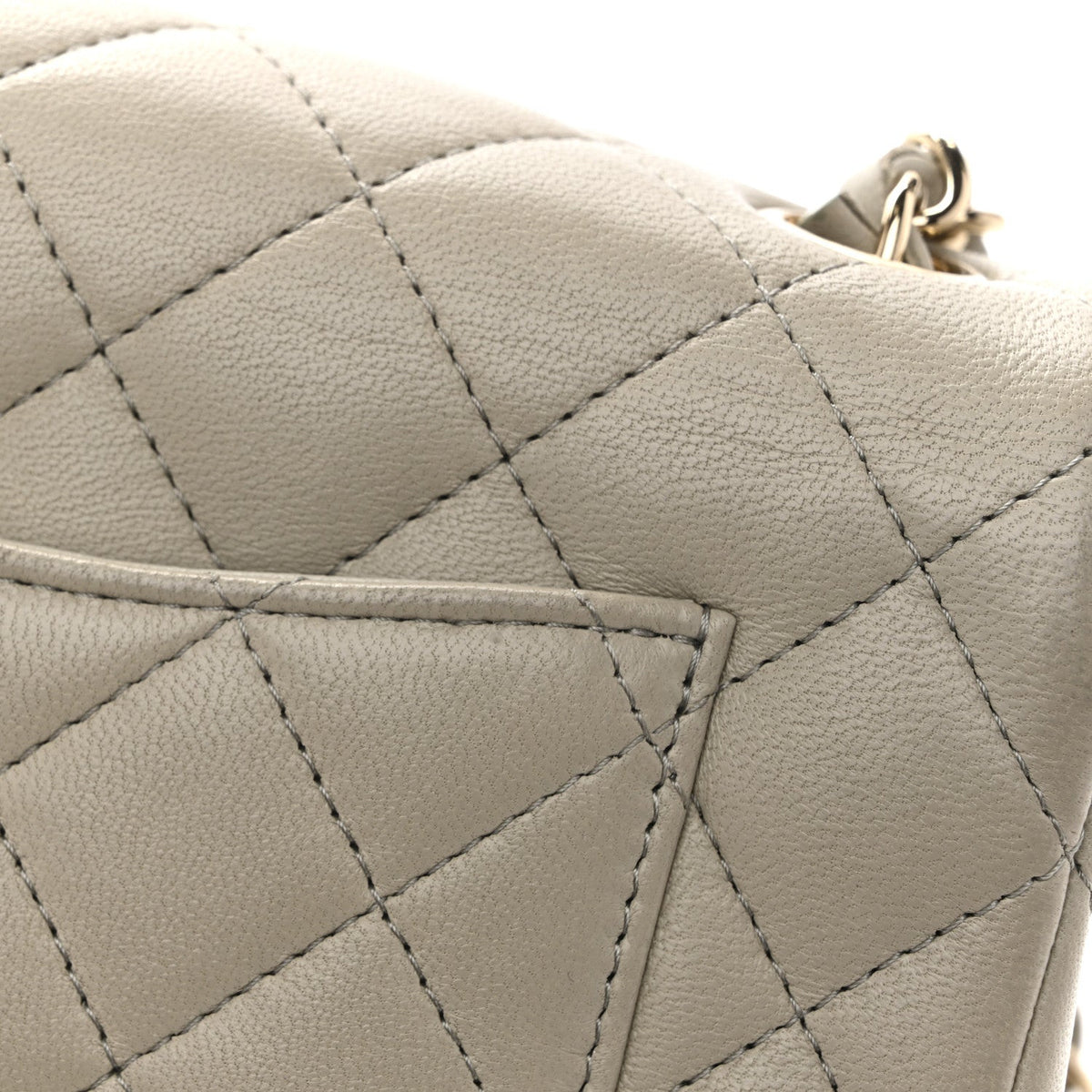 Mini Quilted Lambskin Flap Shoulder Bag - Tan