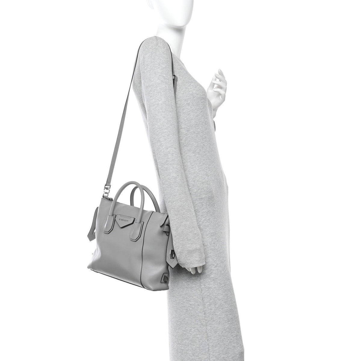 Small Calfskin Handbag - Grey