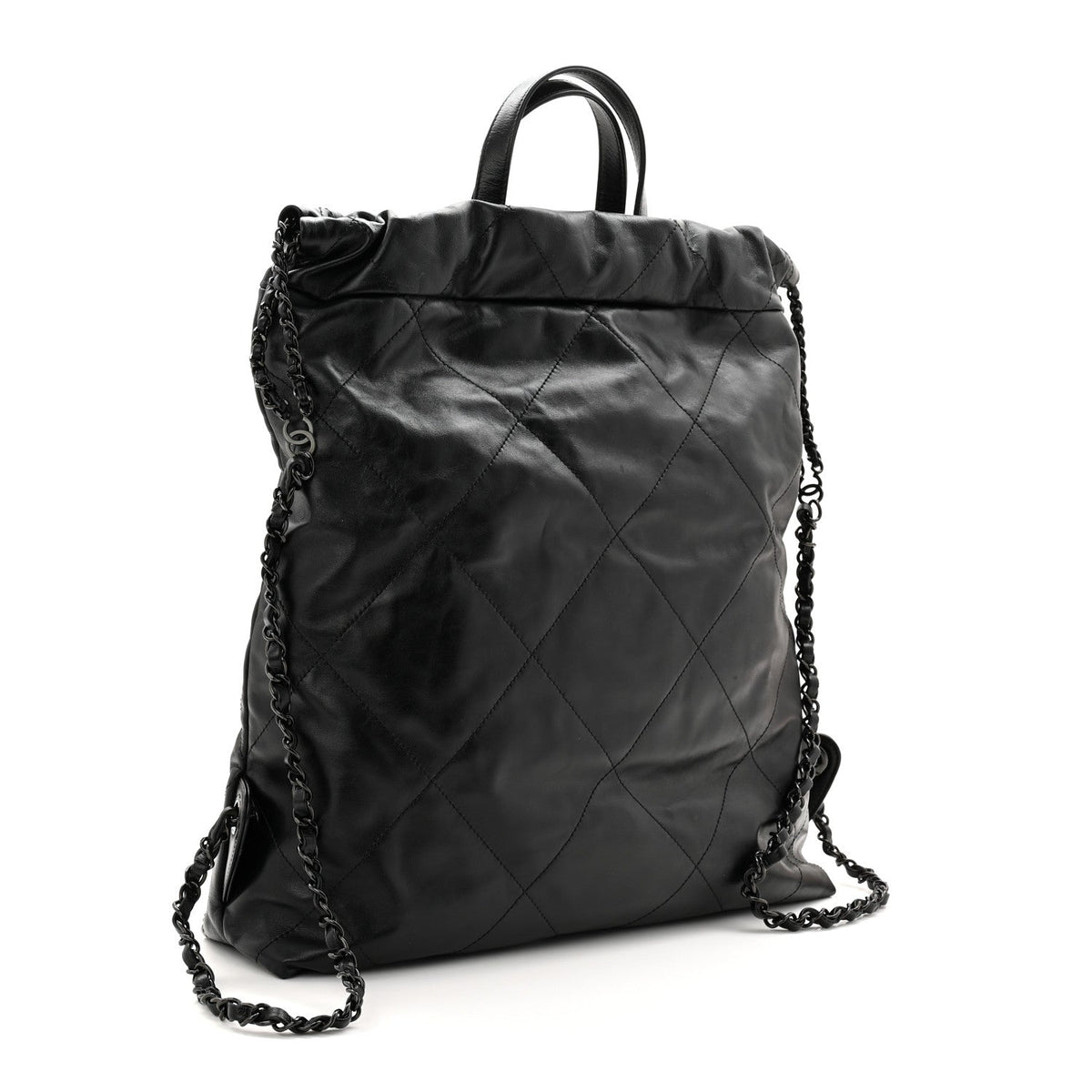 Quilted Calfskin Backpack - Black