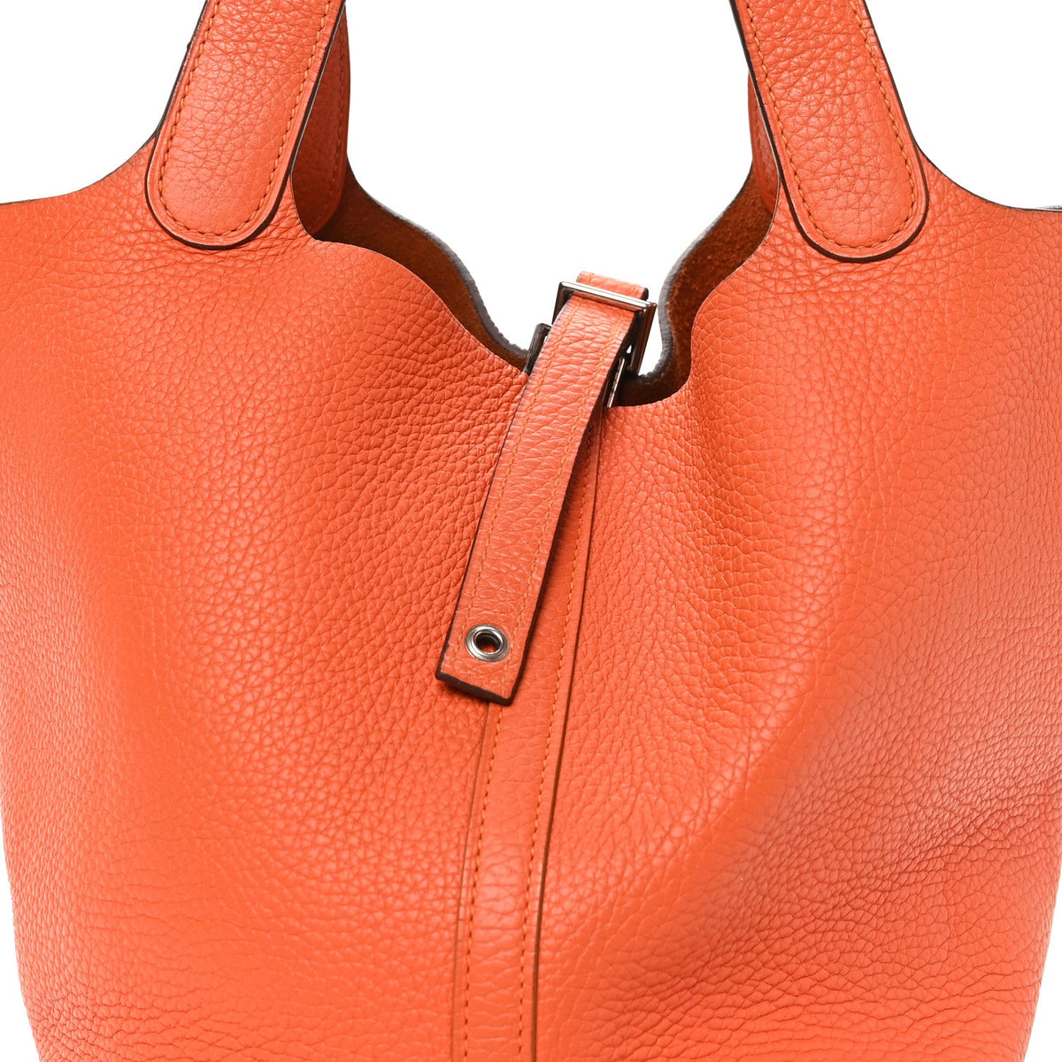 Taurillon Clemence Picotin Lock Mm Orang Handbag