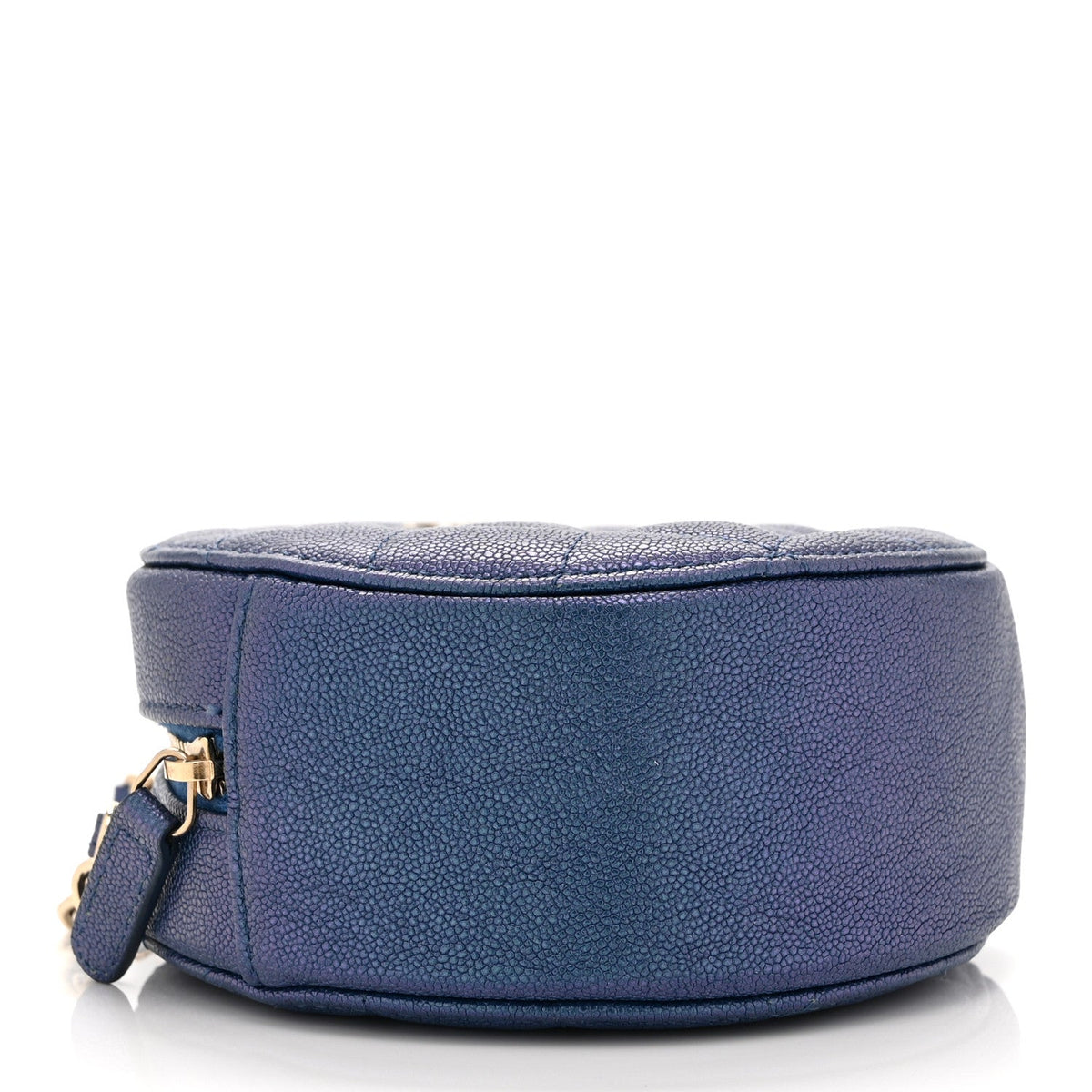 Quilted Caviar Clutch Bag - Blue