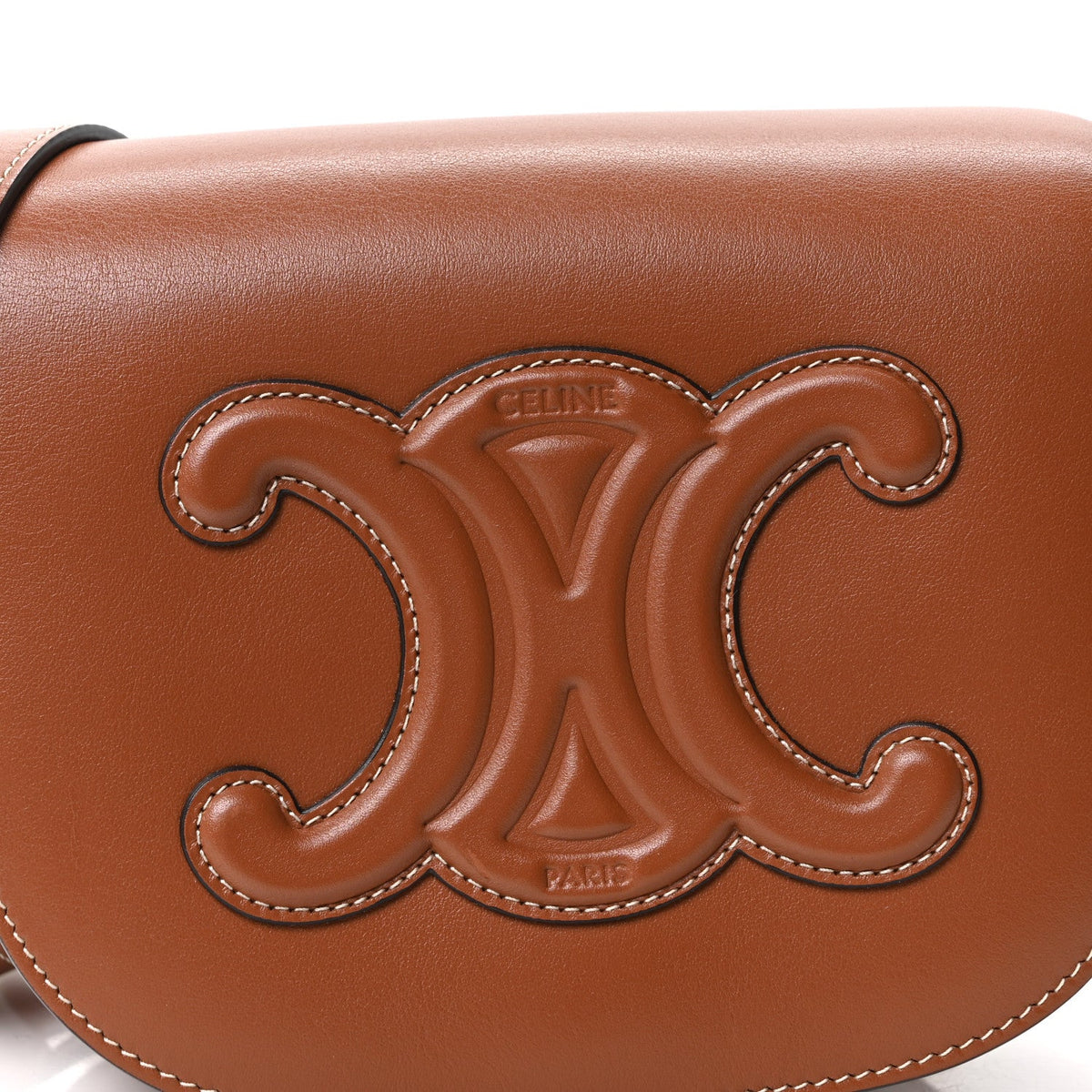 Calfskin Crossbody Bag - Tan