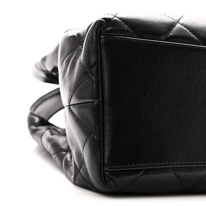 Quilted Lambskin Handbag - Black