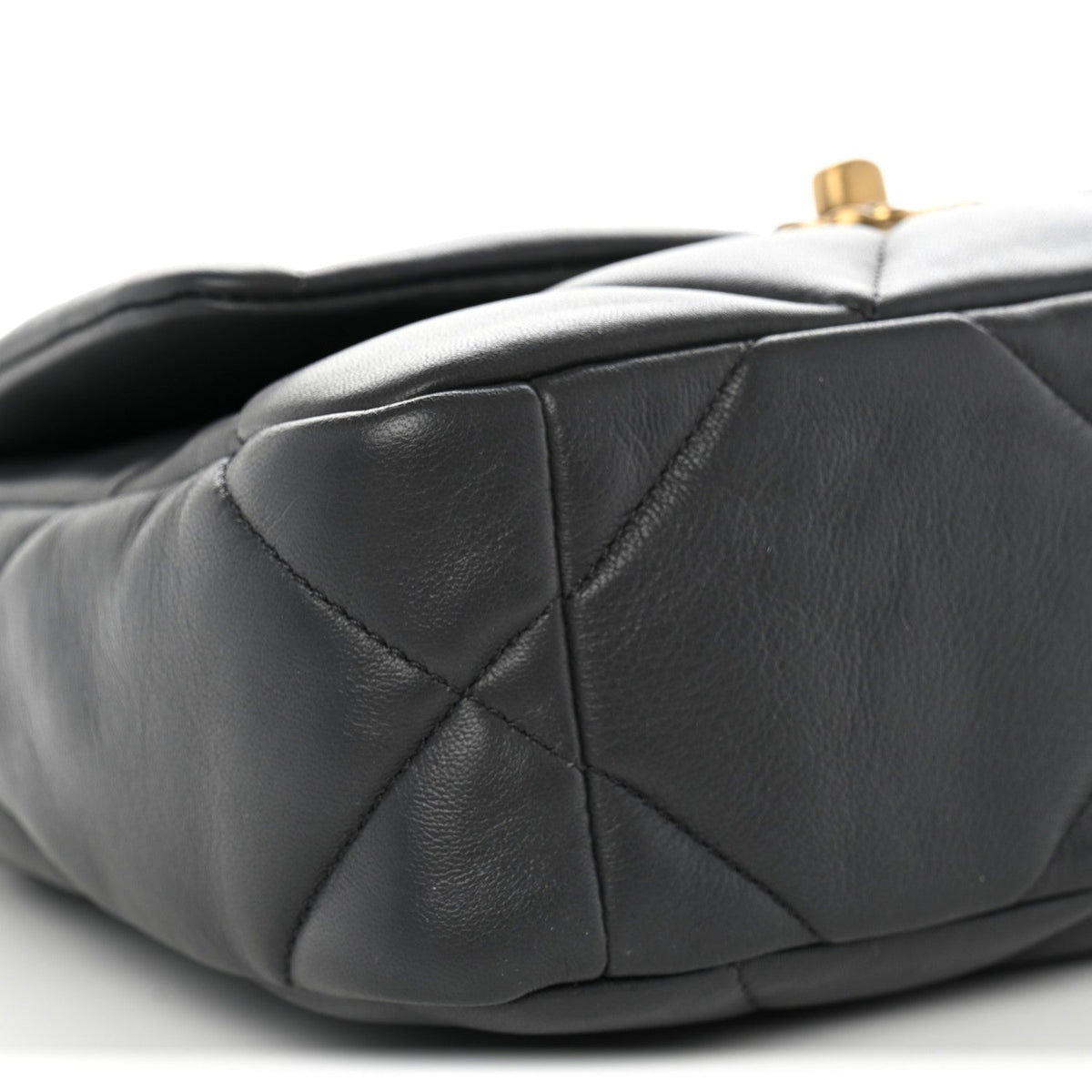 Medium Quilted Lambskin Flap Shoulder Bag - Grey