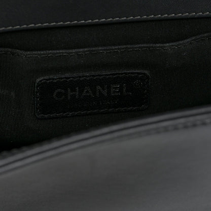 Medium Calfskin Flap Shoulder Bag - Grey