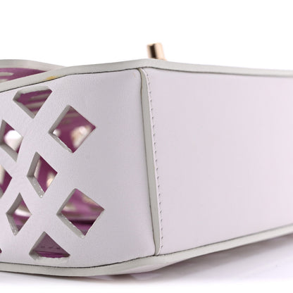 Small Lambskin Flap Shoulder Bag - White