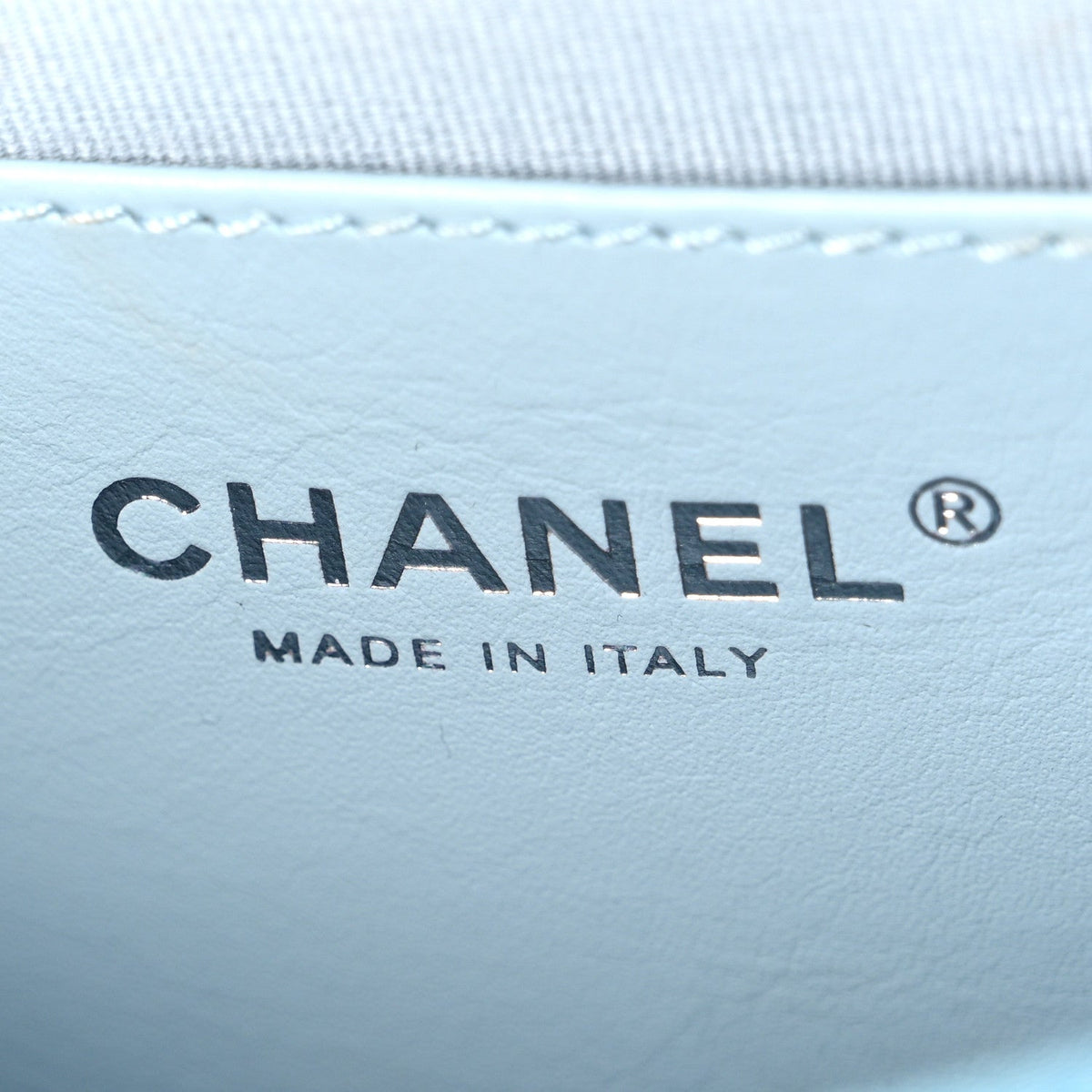 Quilted Caviar Flap Shoulder Bag - Light Blue