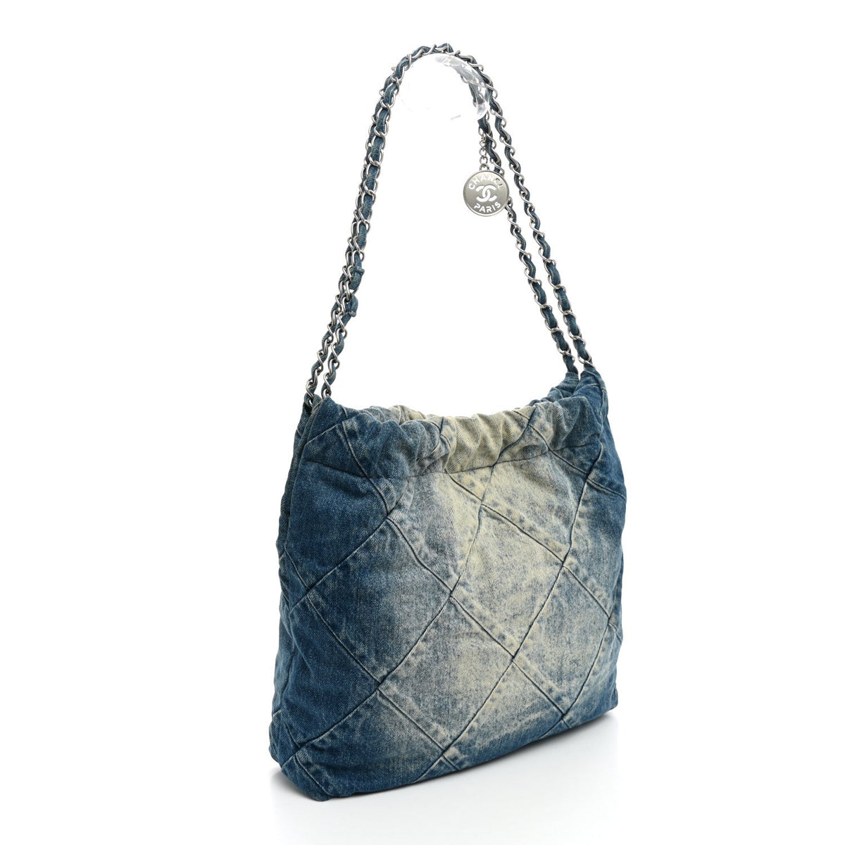 Small Quilted Handbag - Blue