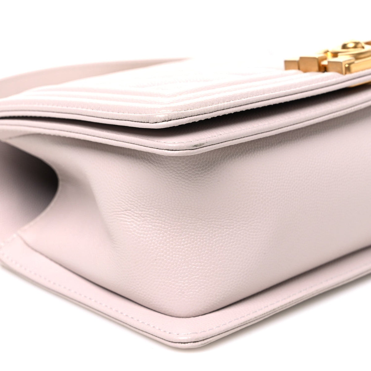 Medium Quilted Caviar Flap Shoulder Bag - Pink