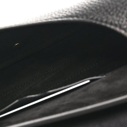 Medium Calfskin Flap Shoulder Bag - Black