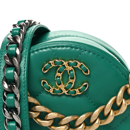 Quilted Lambskin Clutch Bag - Green
