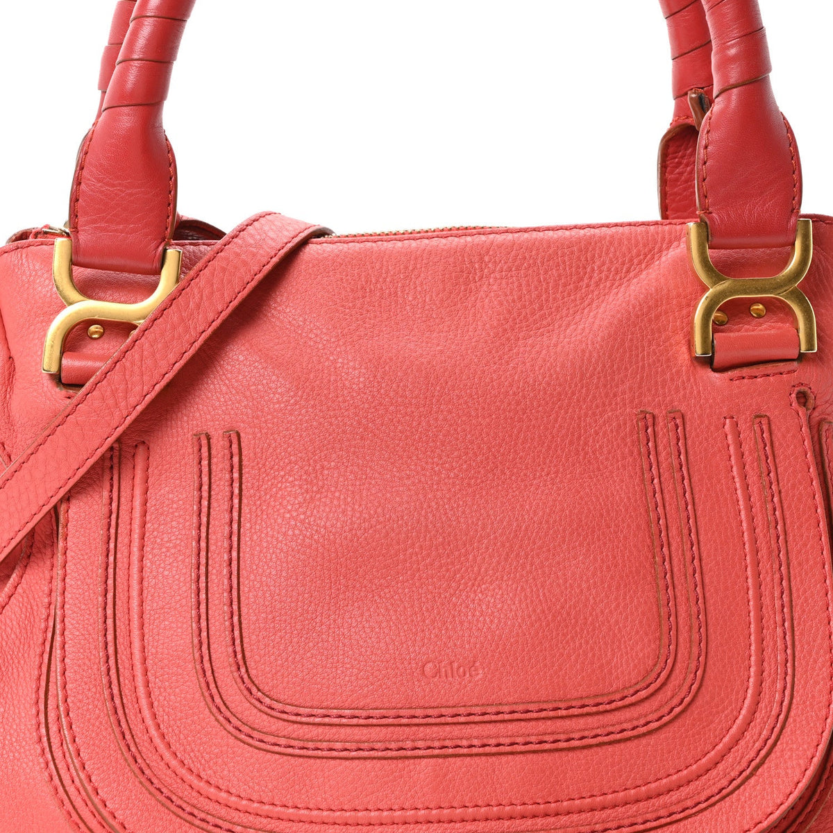 Medium Calfskin Satchel Bag - Pink