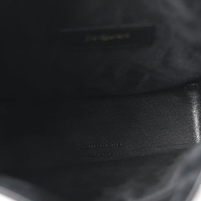Small Calfskin Bucket Bag - Black