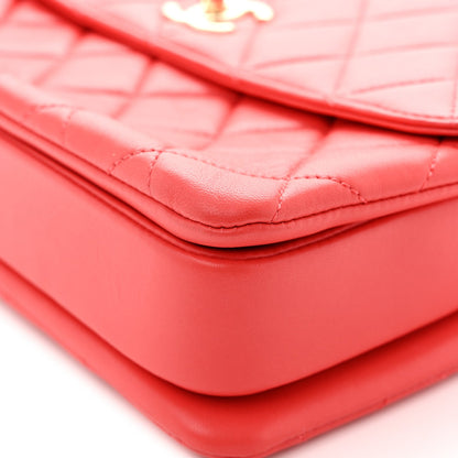 Medium Quilted Lambskin Flap Shoulder Bag