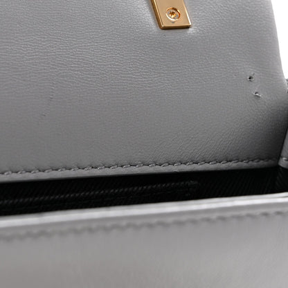 Small Quilted Lambskin Handbag - Grey