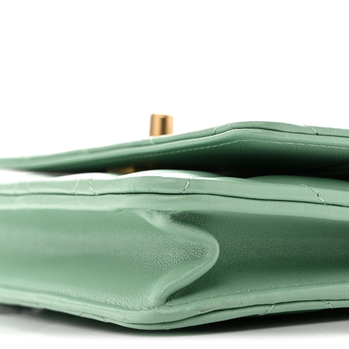 Quilted Lambskin Wallet Bag - Green