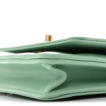 Quilted Lambskin Wallet Bag - Green