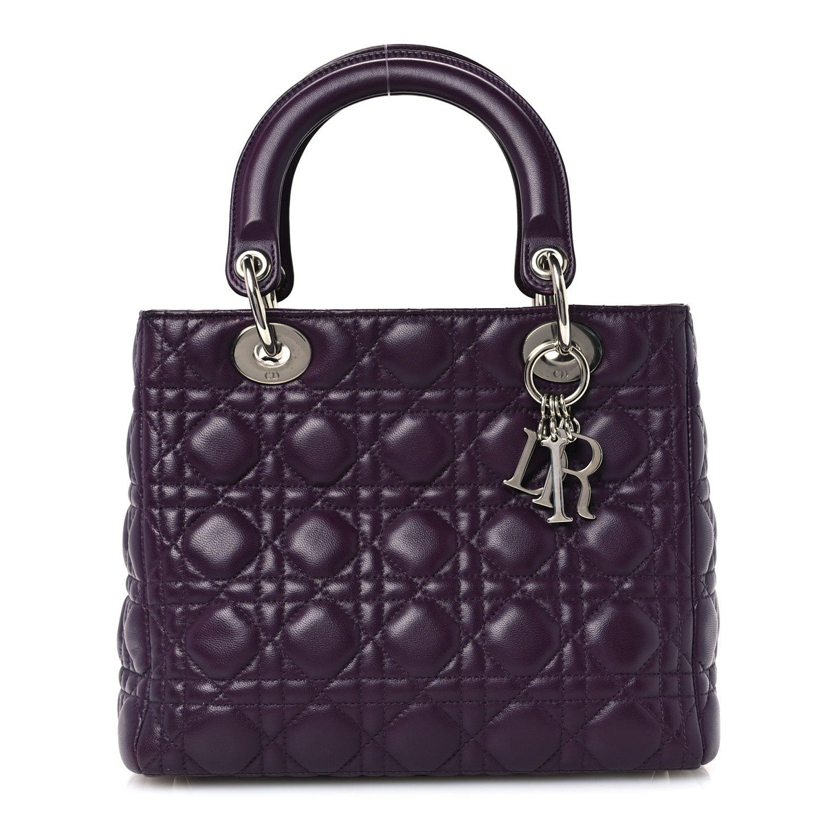 Medium Lambskin Handbag - Purple