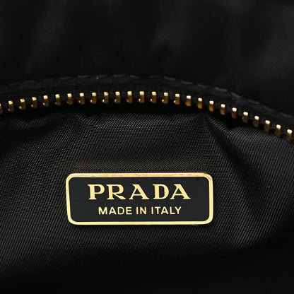 Medium Nylon Shoulder Bag - Black