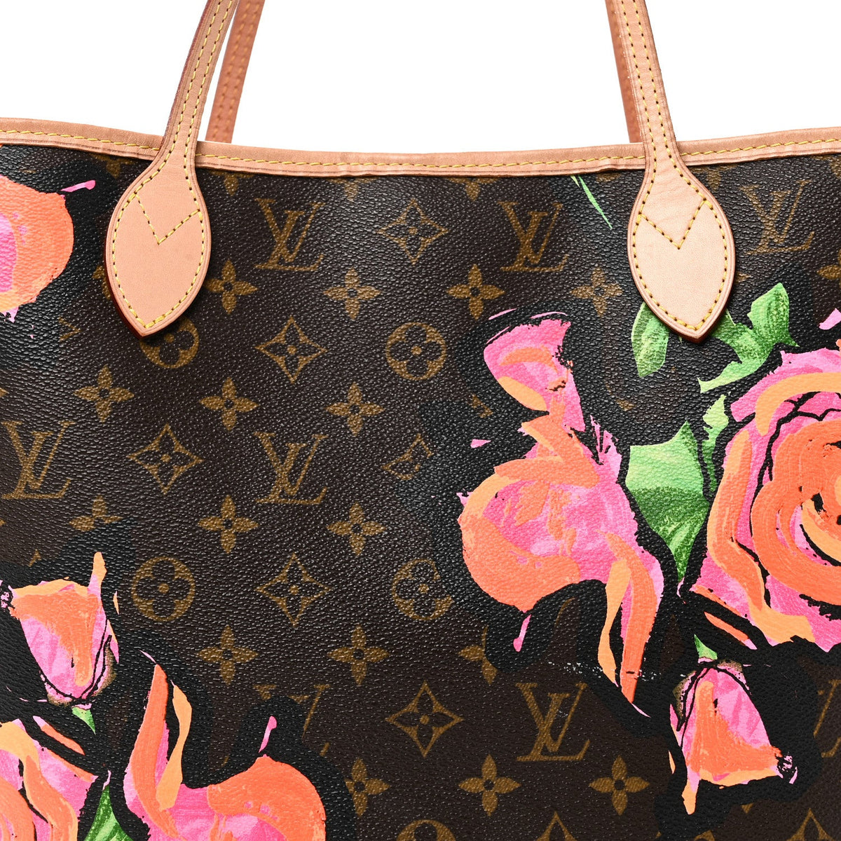 Monogram Roses Neverfull Mm Handbag