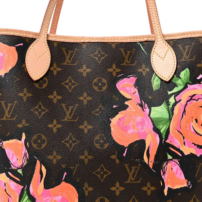 Monogram Roses Neverfull Mm Handbag