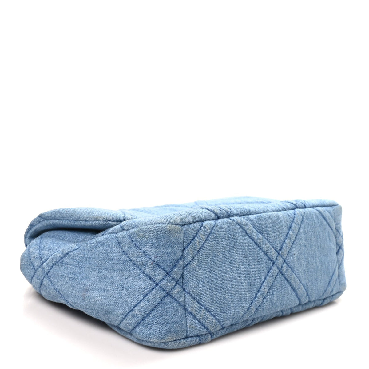 Medium Quilted Flap Shoulder Bag - Blue