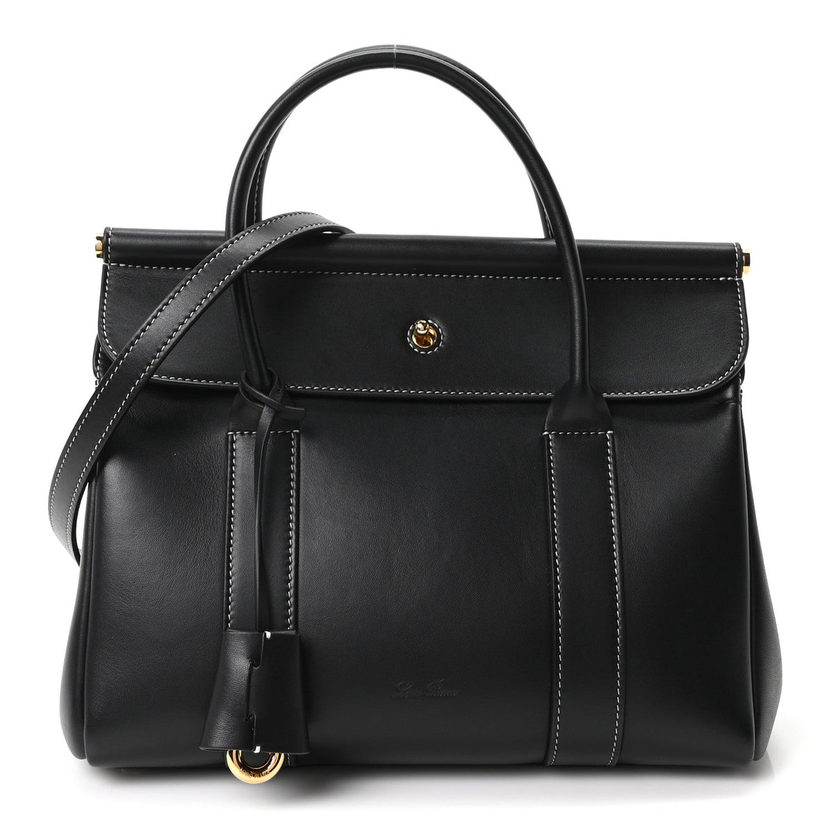 Calfskin Handbag - Black